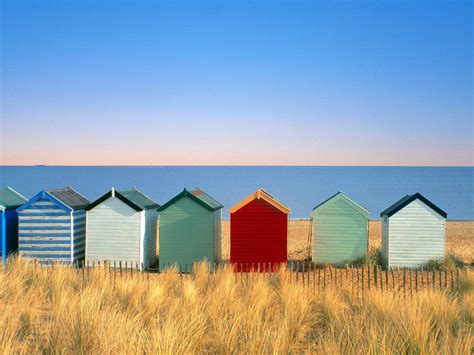 Beach Huts Southwold England Wallpaper