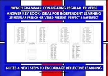 French Er Verbs Conjugation Practice Bundle By Lively Learning Classroom