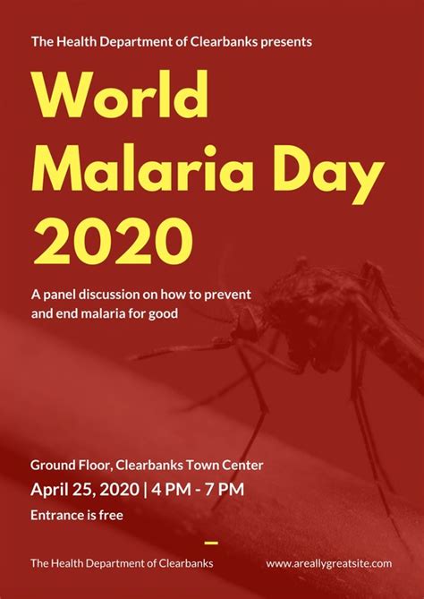 Customize World Malaria Day Posters Templates Online Canva