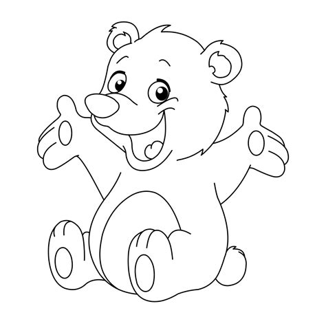 Teddy Bear Face Coloring Page | namacalne-szepty