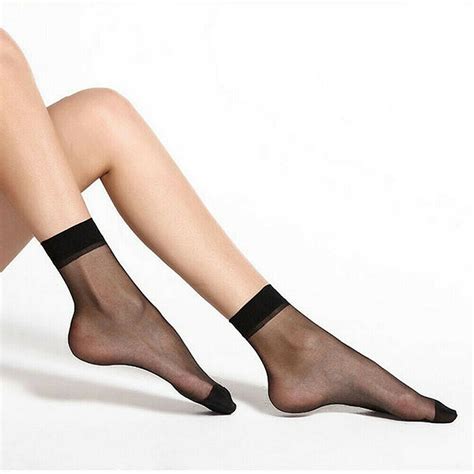 10 20 Pairs Women Nylon Elastic Short Ankle Sheer Stockings Silk Short Socks