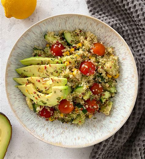 Quinoa Salat Mit Avocado Einfach Vegan