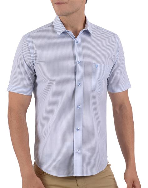 Camisa Hombre Manga Corta Modern Fit Rayada Caballero Yale Mercado Libre