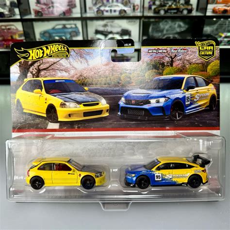 Hot Wheels Premium Honda Civic Type R Ek Honda Civic Type R Spoon Jdm Car Culture Twin Pack