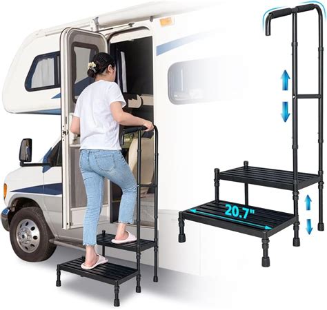 Amazon Hot Tub Steps Rv Steps With Two Handrails Steps Mobile
