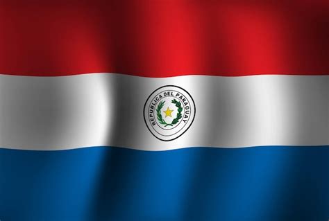 Premium Vector Paraguay Flag Background Waving 3d National Banner