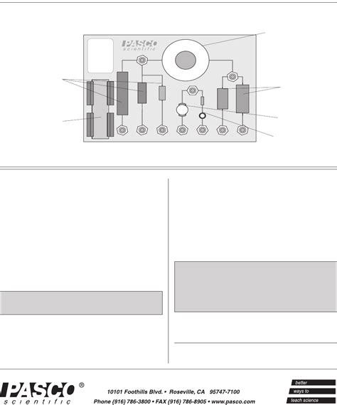 Pasco Specialty And Mfg Rlc Circuit Ci 6512 Users Manual 012 04818d