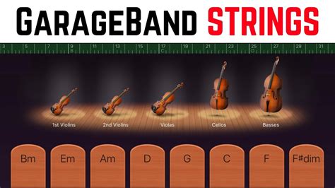 How To Use Strings In Garageband Ios Ipadiphone Youtube