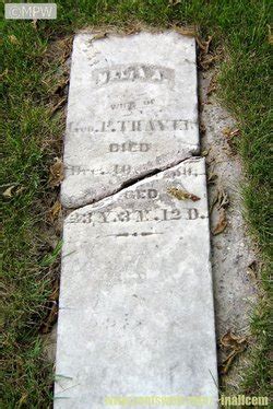 Delia A Thayer Inconnu M Morial Find A Grave