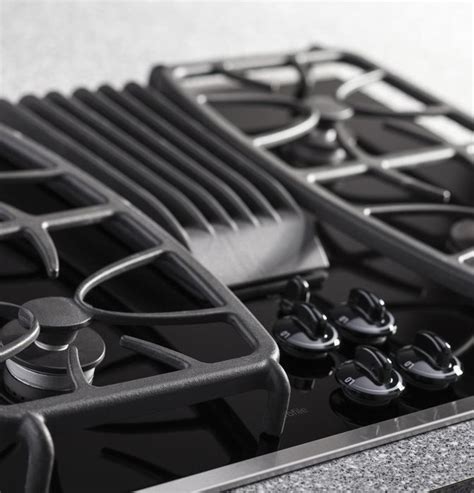 Ge Profile Built In Gas Downdraft Cooktop Black Glass Top