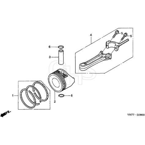 Honda HRX537C1 HXEA MAGA 1300001 1399999 Piston Diagram GHS