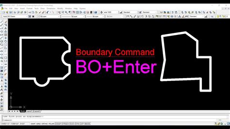 Boundary Command In Autocadboenter Youtube