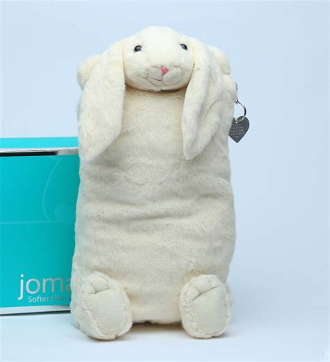 Personalised Cream Bunny Hot Water Case Bottle Inc By Jomanda Soft Plush Toys Gifts