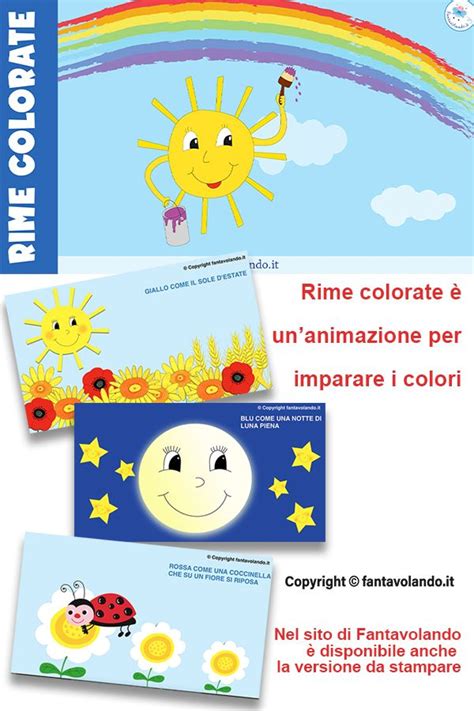 Rime colorate animazione Colori Animazione Attività per bambini