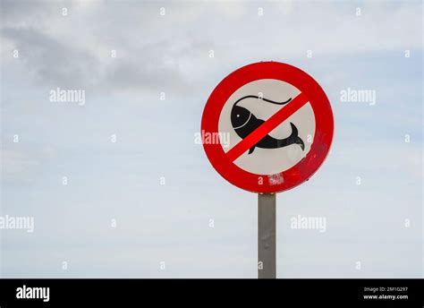 No Fishing Sign Stock Photo Alamy