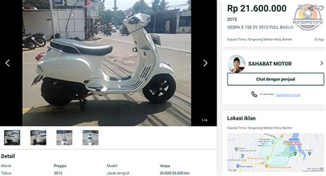 Vespa Matic Harga Jutaan Terbaik Dan Termurah Motomotifo