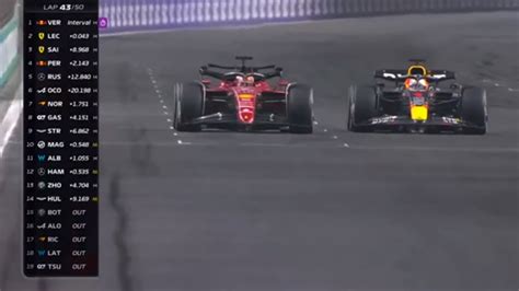 Video Charles Leclerc And Max Verstappens Amazing Overtake Battle In 2022 Saudi Arabian Gp