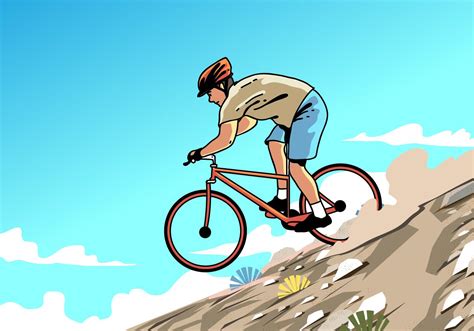 Mountain Bike Trail Vector 137898 Vector Art At Vecteezy