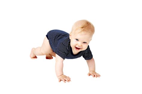 Baby Crawling On Feet Stripes Creeping Daughter Sweet Png