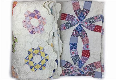 Lot Vintage Patchwork Quilts