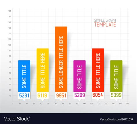 Infographic flat design column graph chart Vector Image