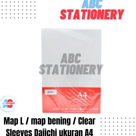 Jual Terbaru Map L Map Bening Clear Sleeves Daiichi Ukuran A Isi