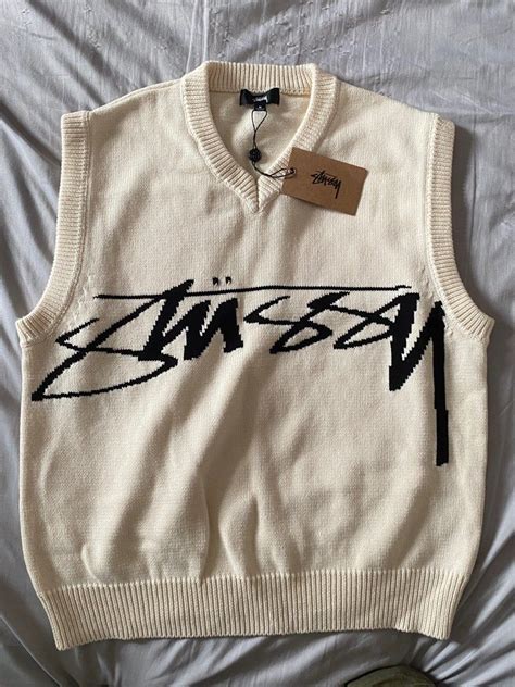 Stussy Logo Vest Mens Fashion Tops And Sets Vests On Carousell