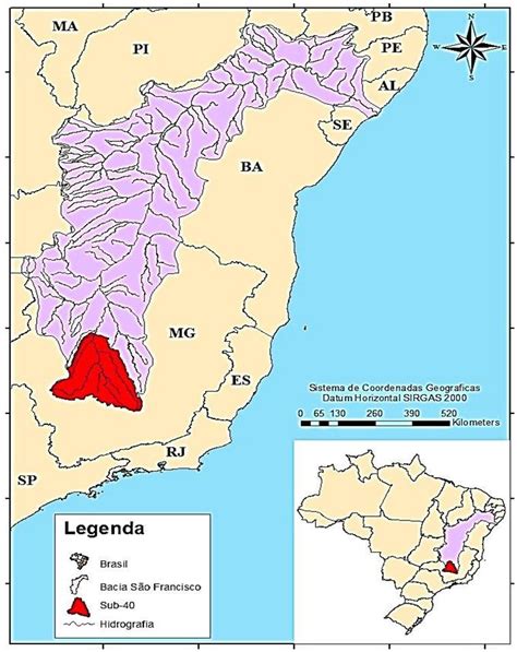 Localização da sub bacia do Alto São Francisco Download Scientific