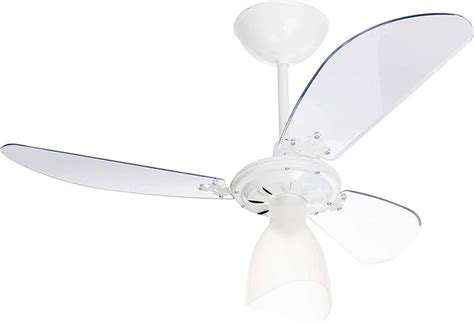 Ventilador Teto New Delta Light Branco Cristal P S V Ventidelta