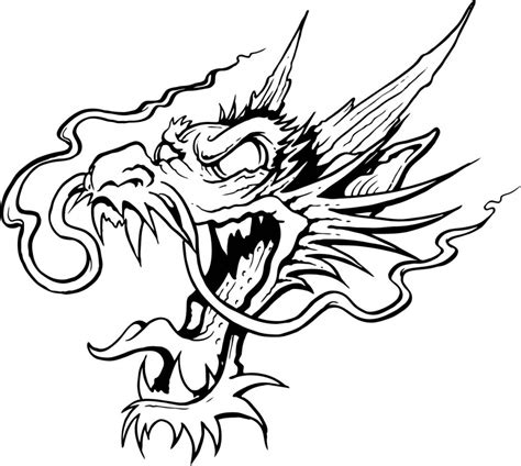 Chinese Dragon Face Drawing At Explore Collection