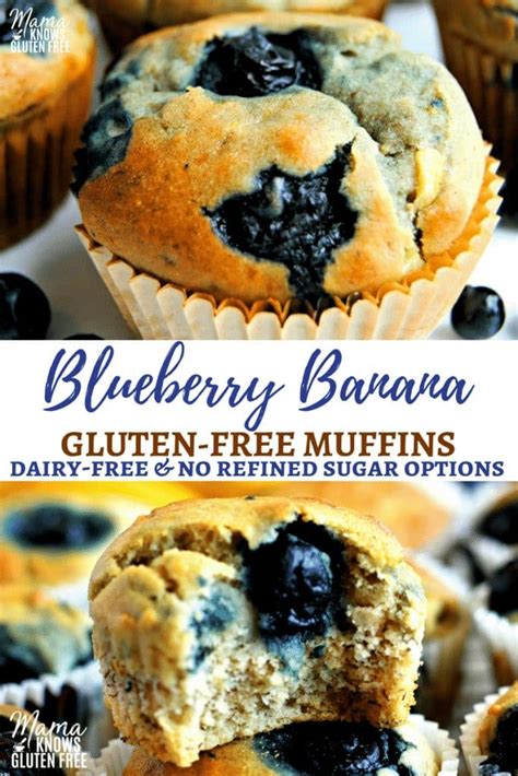 Easy Gluten Free Blueberry Banana Muffins Dairy Free And Refined Sugar