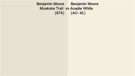 Benjamin Moore Muskoka Trail Vs Acadia White Side By Side Comparison