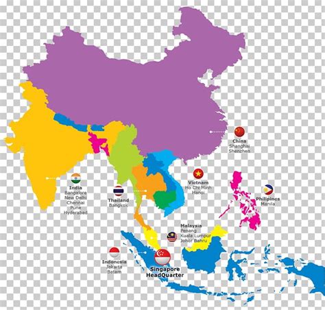 Asia Pacific Map Clip Art