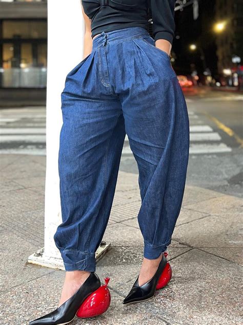 Denim Plain Casual Loose Jeans Stylewe