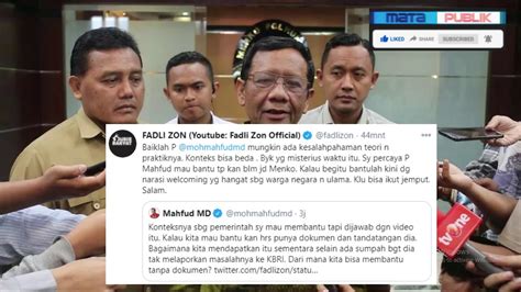 Fadli Zon Pemerintah Tidak Adil Atas Kepulangan Riziq Youtube