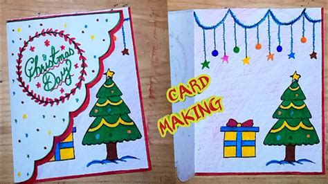 How To Draw A Christmas Card Drawing Christmas Card Drawing Border