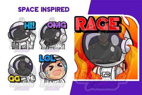 Space Inspired Emote Pack Emotes Store