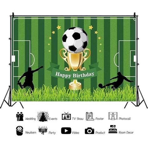 1 5X1M Football Toile De Fond Sport Thème Fête D Anniversaire