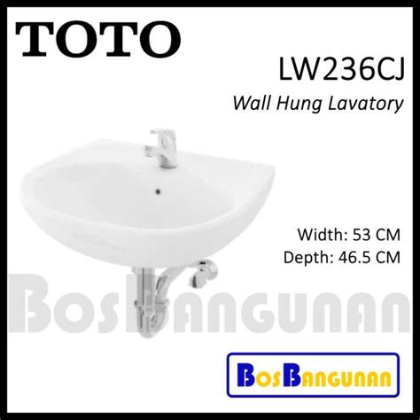 Jual Wastafel Gantung Toto Lw Cj Wall Hung Lavatory Toto Lw Cj