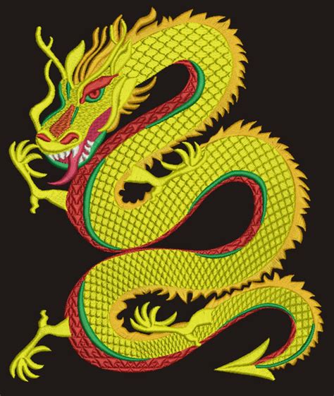 Chinese Dragon Machine Embroidery Design, Instantly Download - Etsy