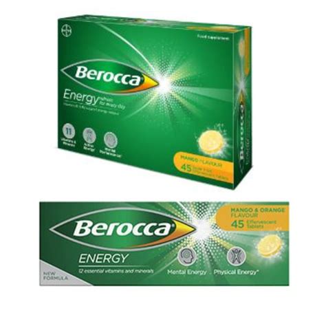 Berocca Energy Vitamin B And C Mango And Orange Flavour Effervescent 45 Ta