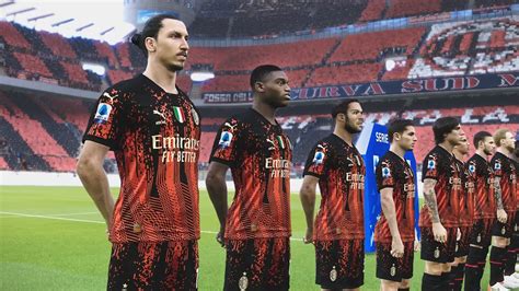 New Kits 4th AC Milan Efootball Life 2023 Serie A Italy Teguh Tanker