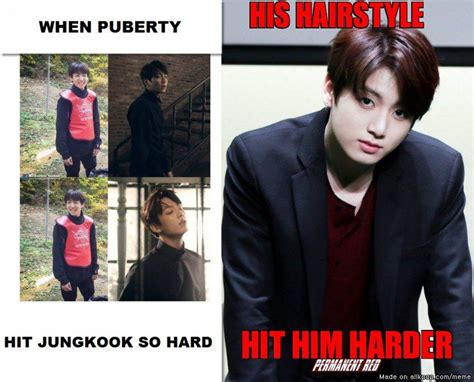 Most Fatal Hairstyle Tt Allkpop Meme Center Maknae Of Bts Jeon