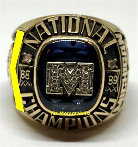 Michigan Wolverines Ncaa Basketball National Championship Ring