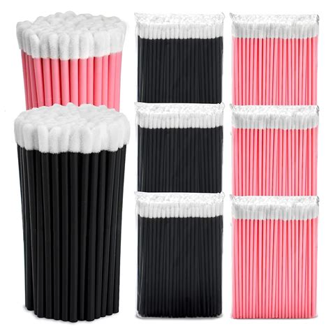 Disposable Lip Wands 600 Pcs Lip Applicators Disposable Black And Pink Disposable Lip Brushes