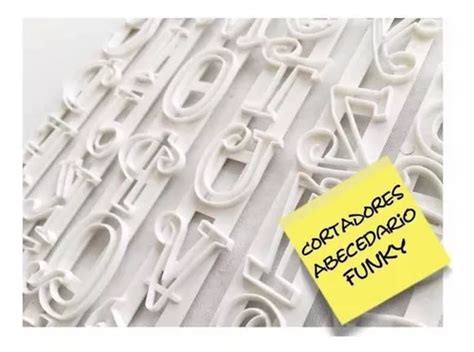 Cortantes Letras Y Números Funky Fondant Repostería Porcelanaria Fria