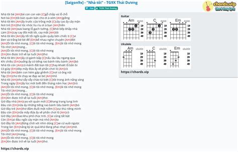 Chord Saigon9x Nhà Tôi Tg9x Thái Dương Tg9x Thái Dương Tab Song Lyric Sheet