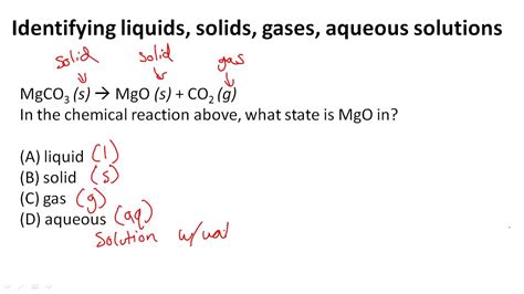 Identifying Liquids Solids Gases Aqueous Solutions Youtube