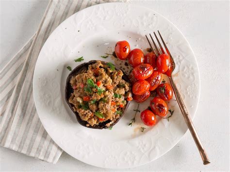 Sausage-Stuffed Portobello Caps