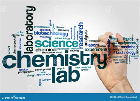 Chemistry Lab Word Cloud Concept On Grey Background Stock Illustration